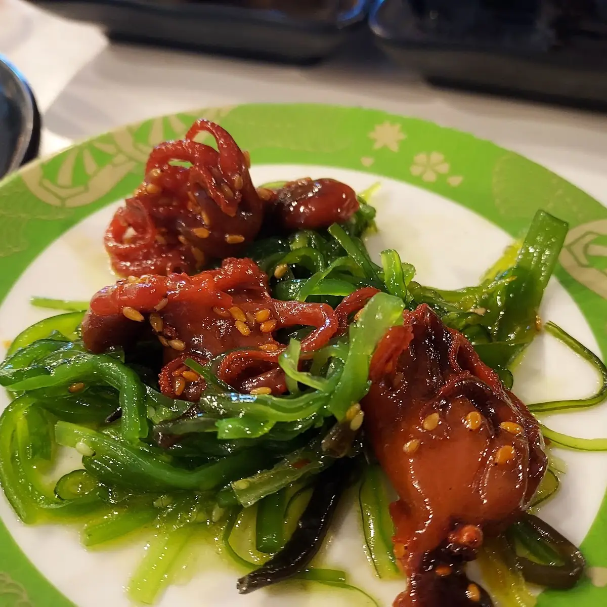Pork Dumpling Seaweed Salad Baby Octopus
