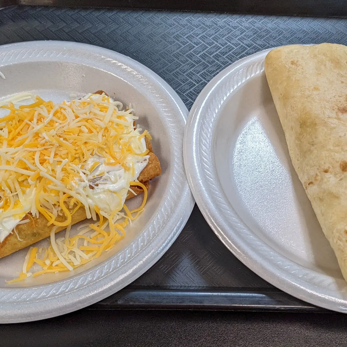 Bean Burrito and Rolled Tacos