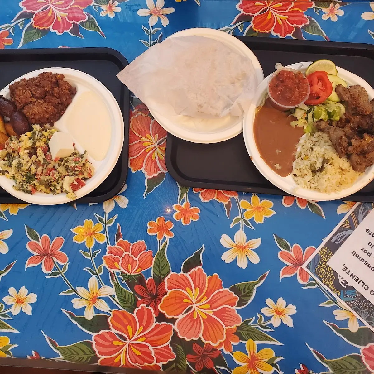 Salvadoran Breakfast and Asada Plate