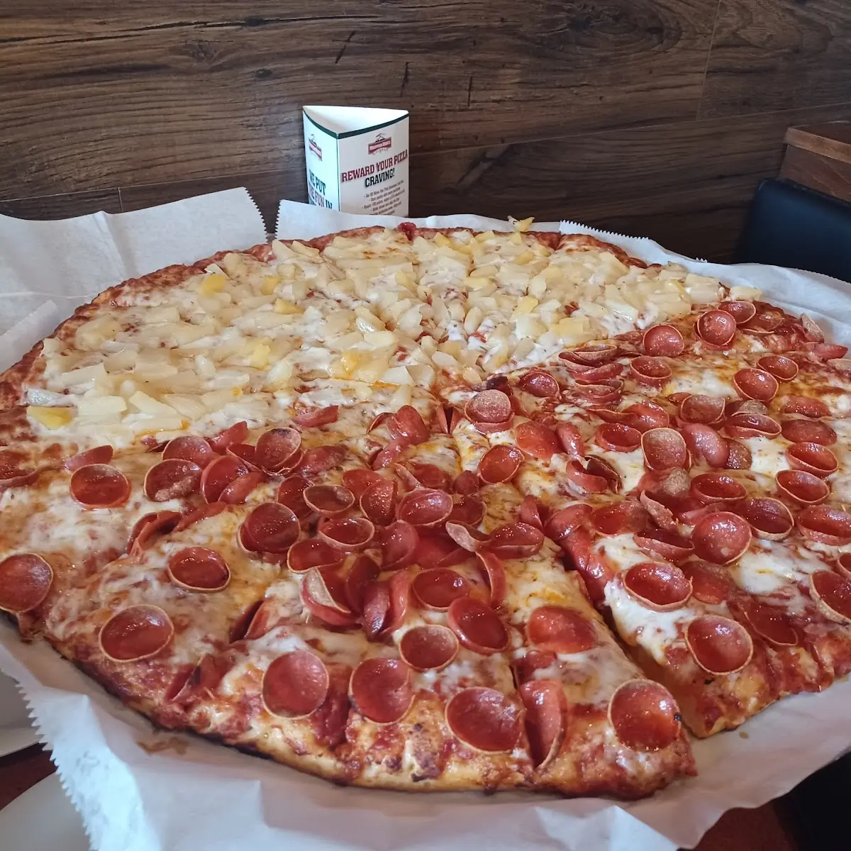 Half Pineapple and Other Side Pepperoni