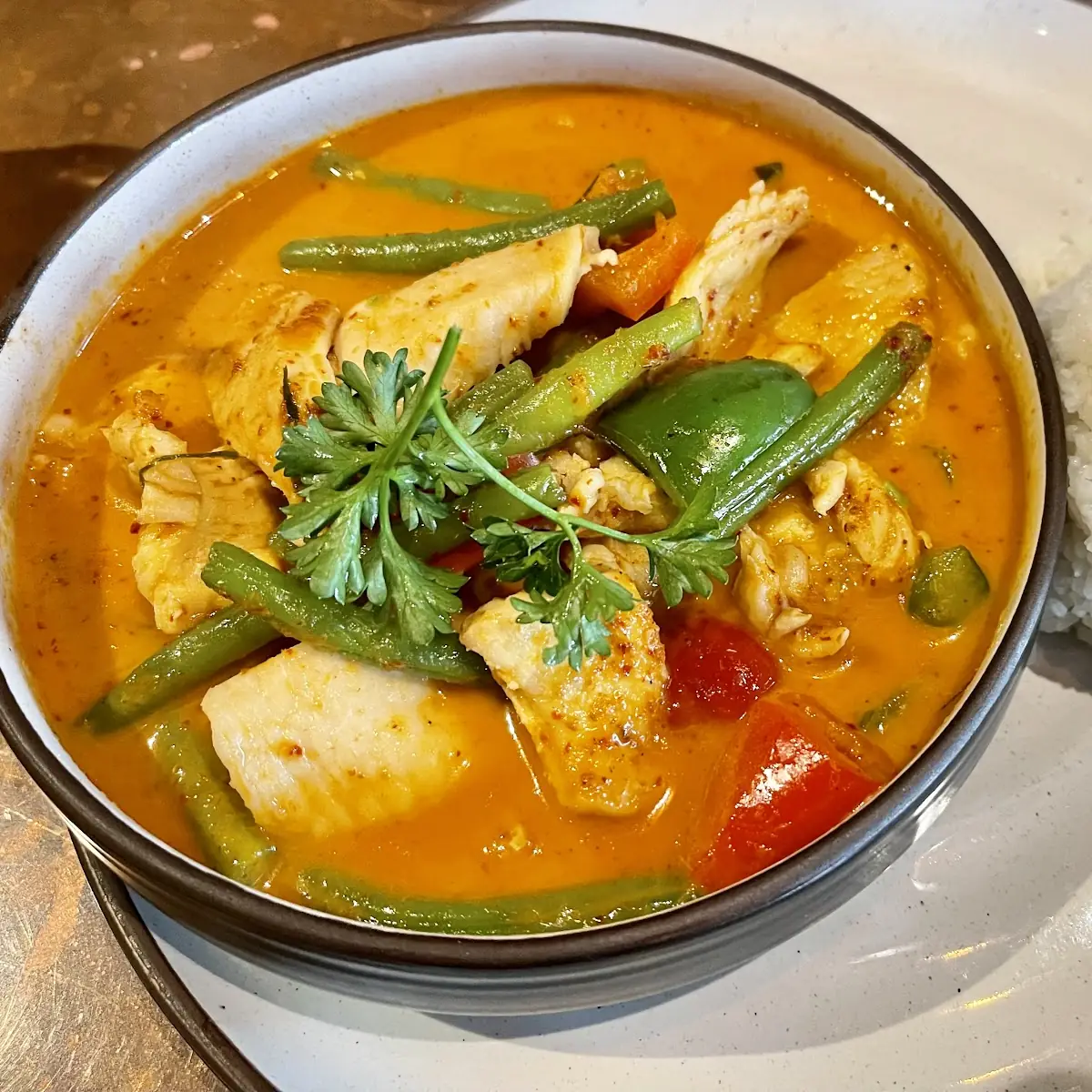 Chicken Panang Curry with Rice