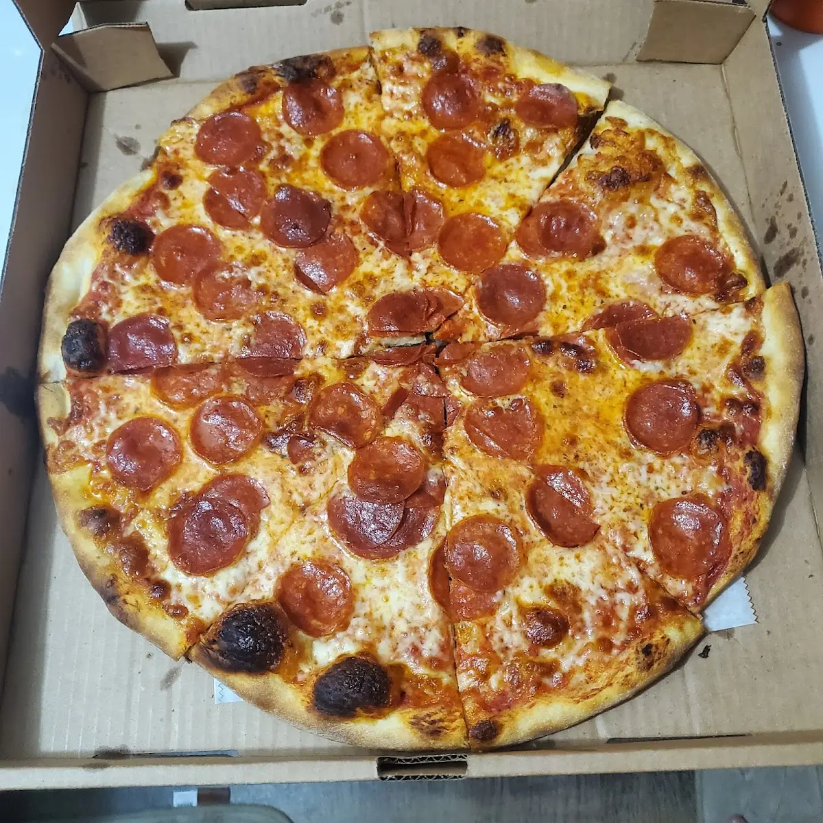 Pepperoni Pizza Well Done