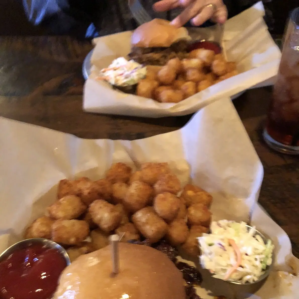 Pull Pork Sandwich with Tots