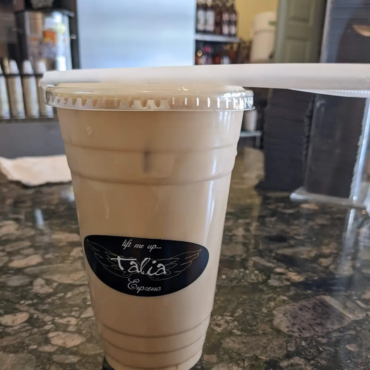 Iced Americano Coffee with Cream