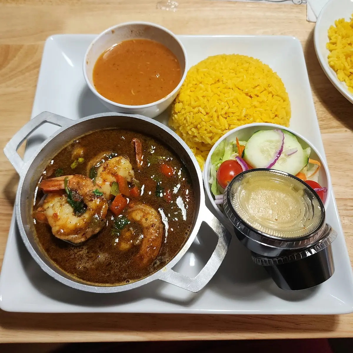 Yellow Rice with Garlic Shrimp