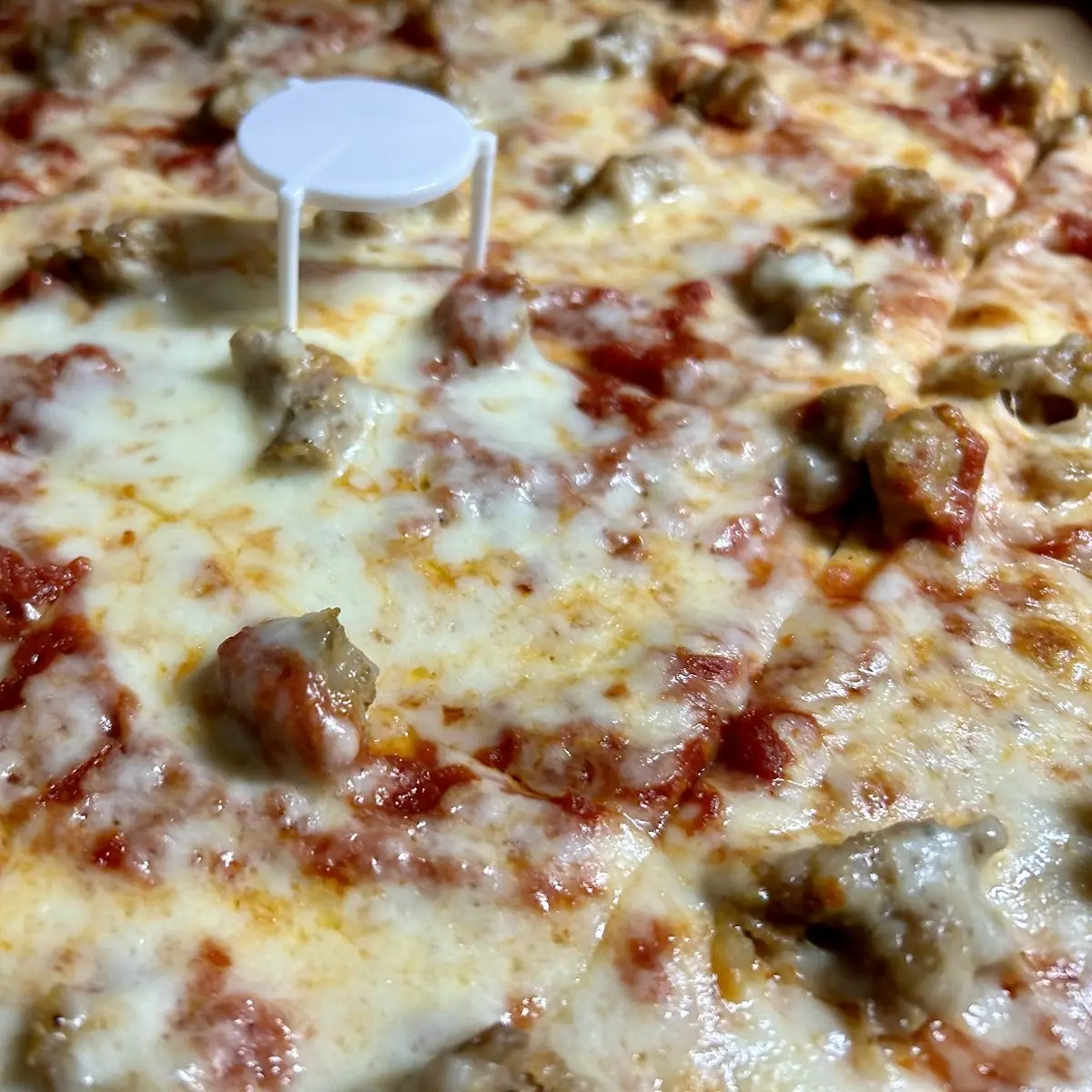 Thin Crust Sausage Pizza