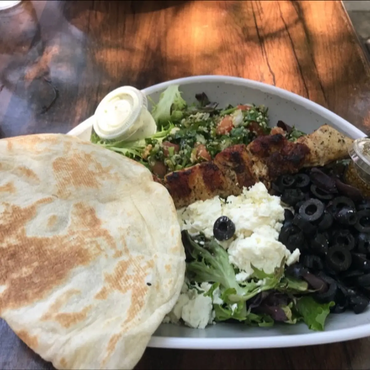Salad with Chicken Kebab