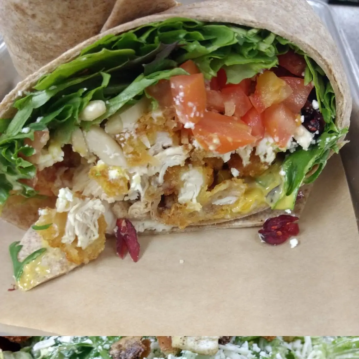 Fried Coconut Chicken Wrap