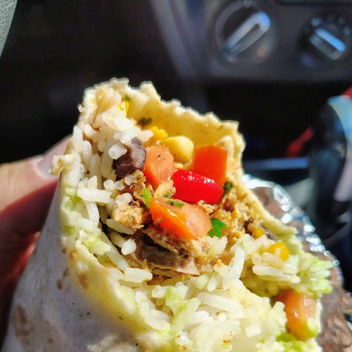 Pork Carnitas Burrito the First Bite