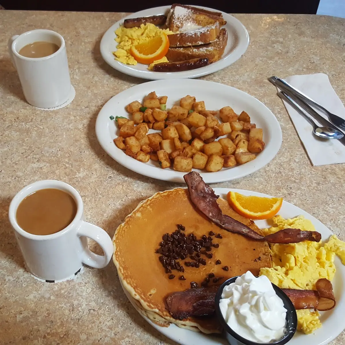 Chocolate Chip Pancakes 2 Combo