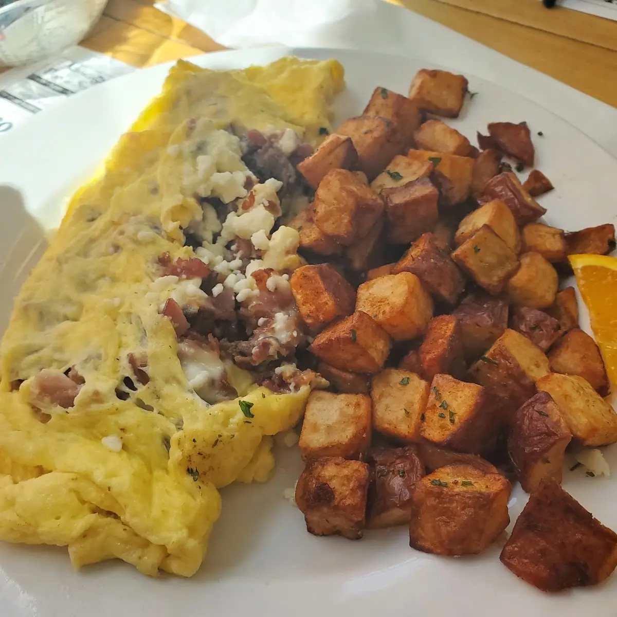 Meat Lovers Omelette with Feta