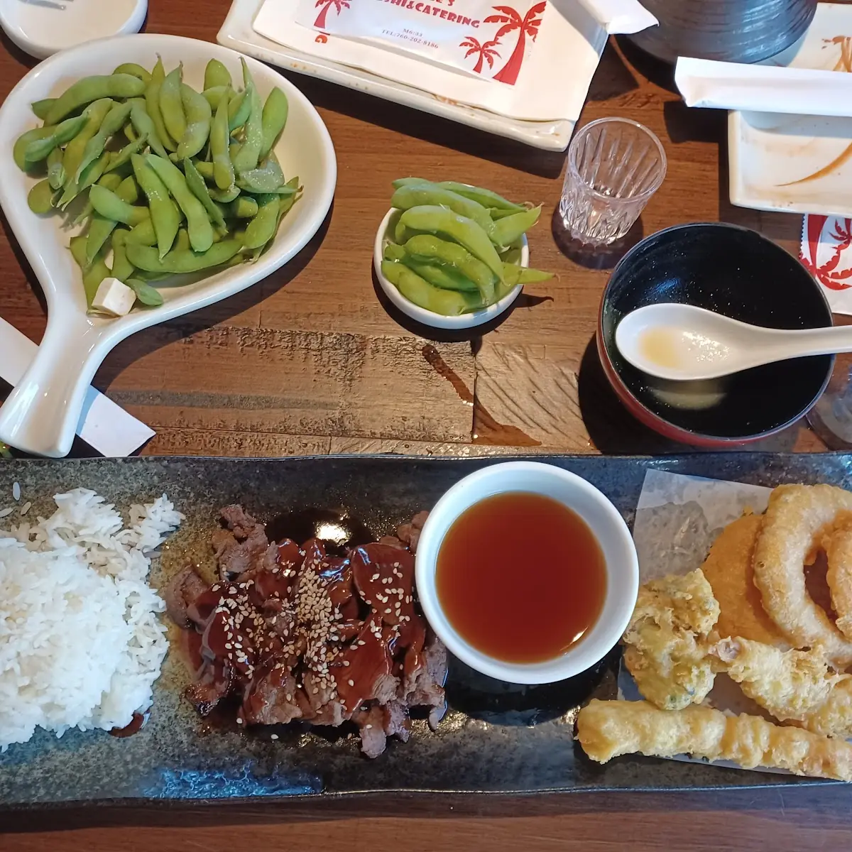 Beef Teriyaki and Tempura