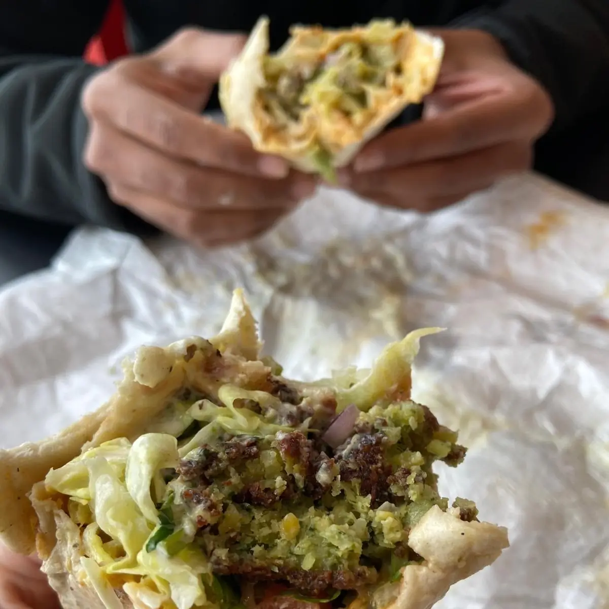Falafel Wrap w Hummus Vegetarian