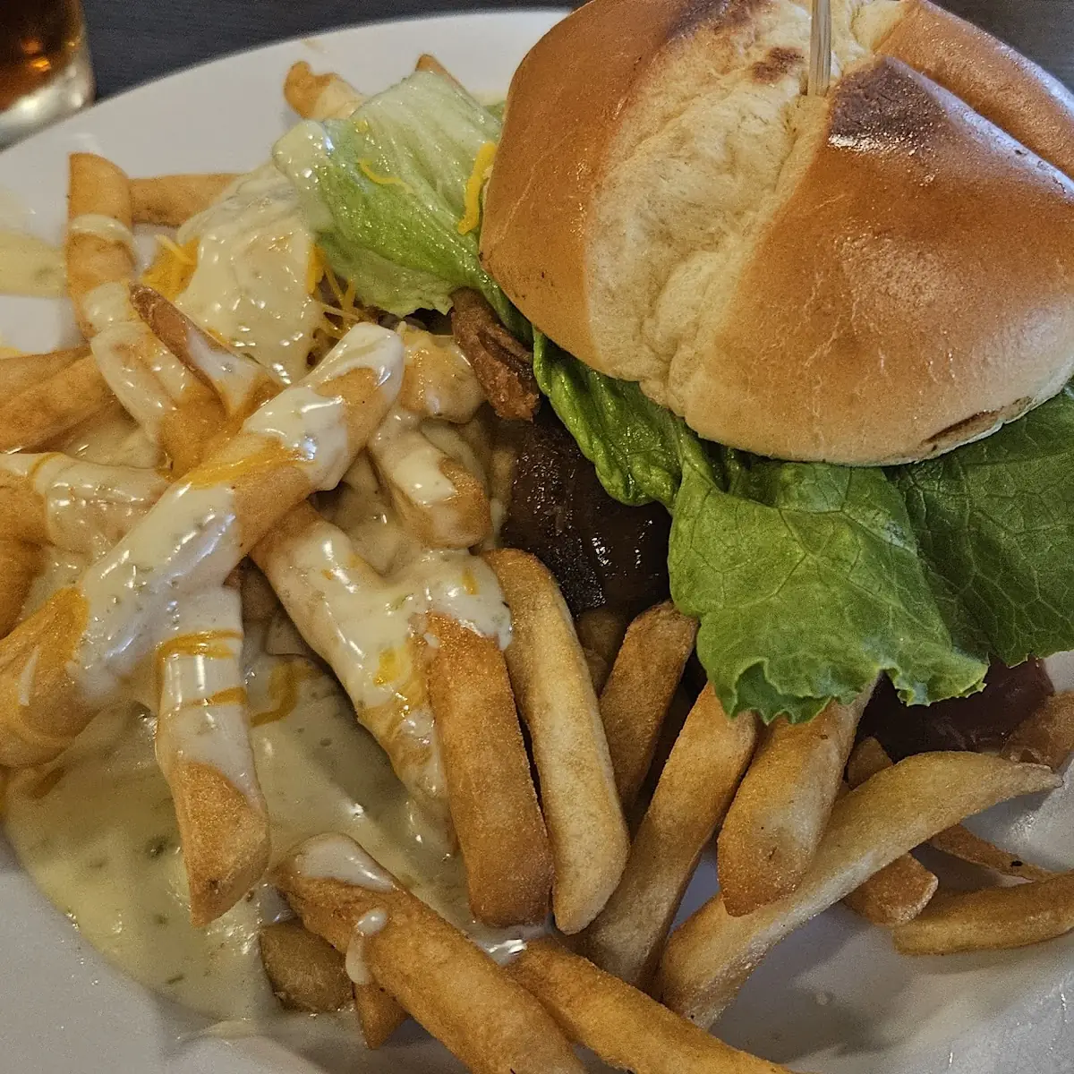 BBQ Burger and Cheese Fries