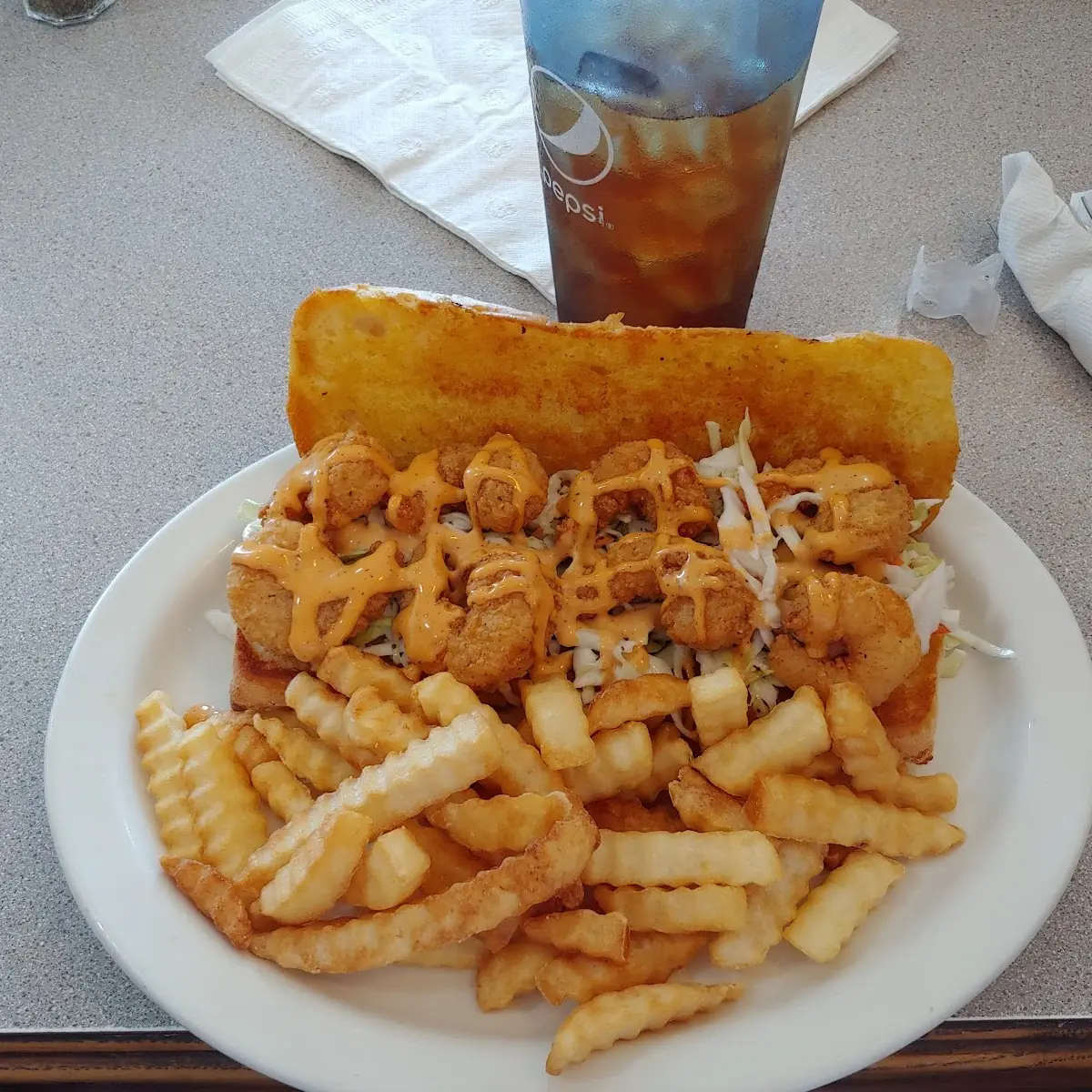 Shrimp PO Boy Sandwich