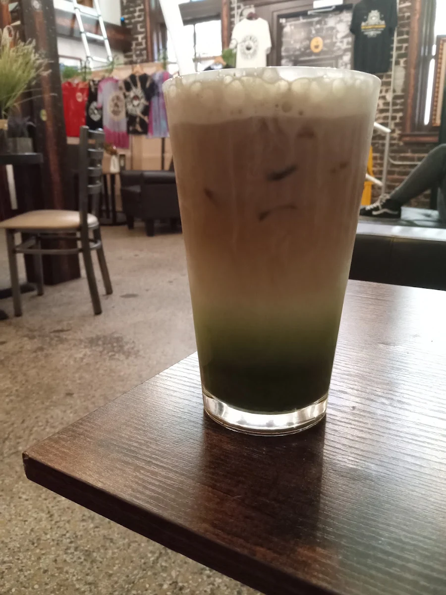 Iced Dirty Matcha Latte