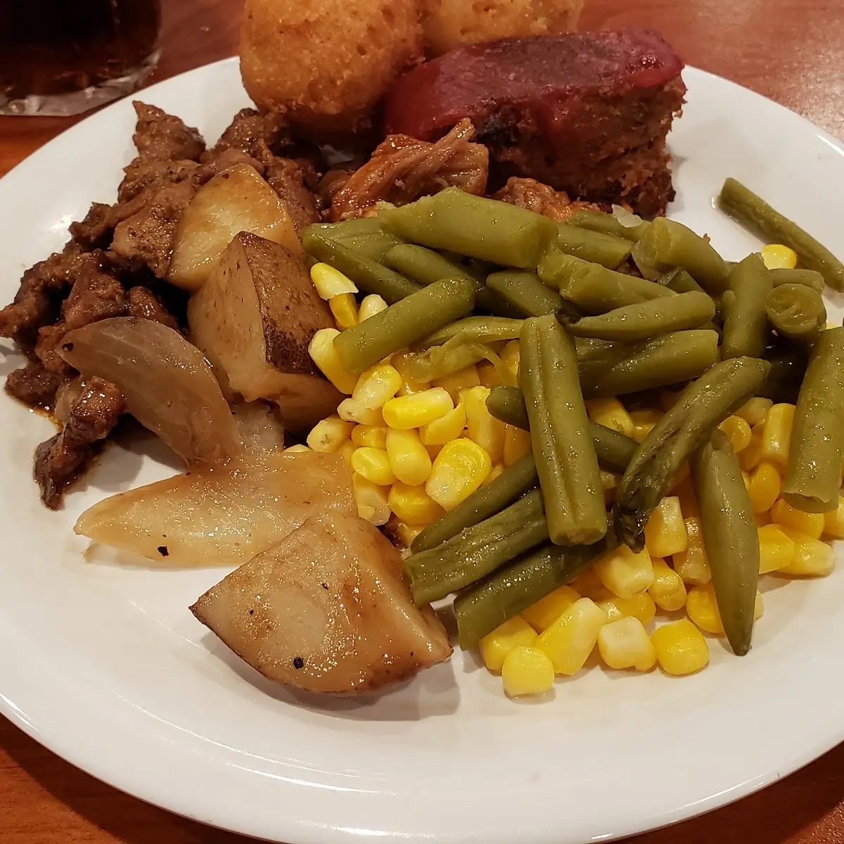 Meatloaf Veggies and Pot Roast Potatoes