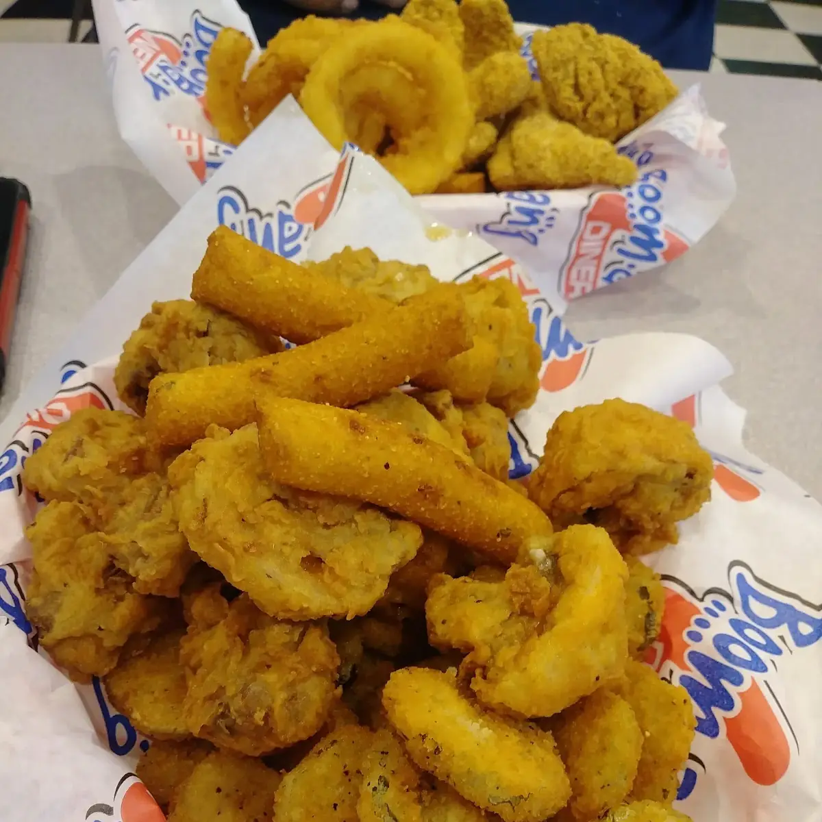 50 50 Fried Mushrooms and Fried Pickle Chips