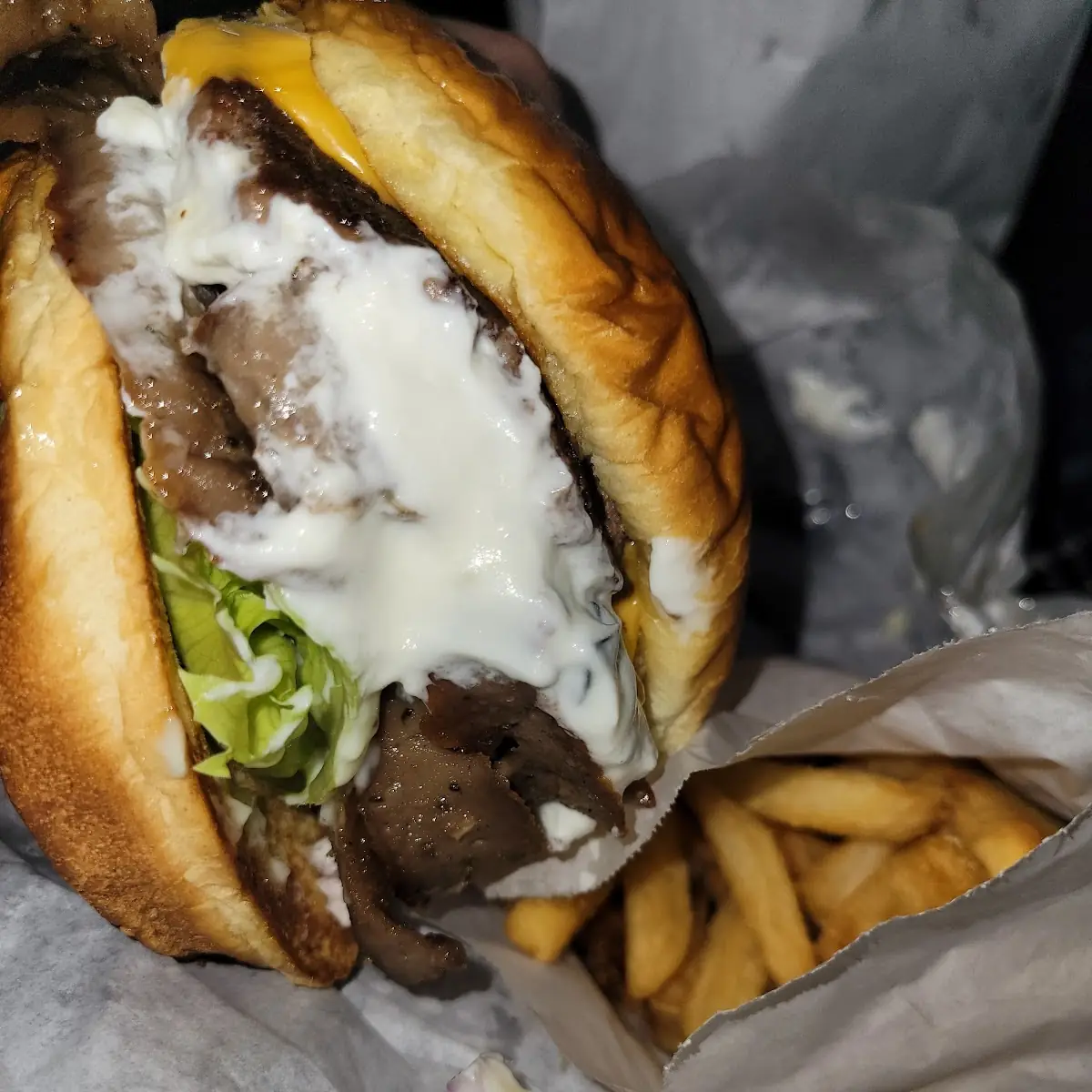 Double Gyro Cheeseburger Combo