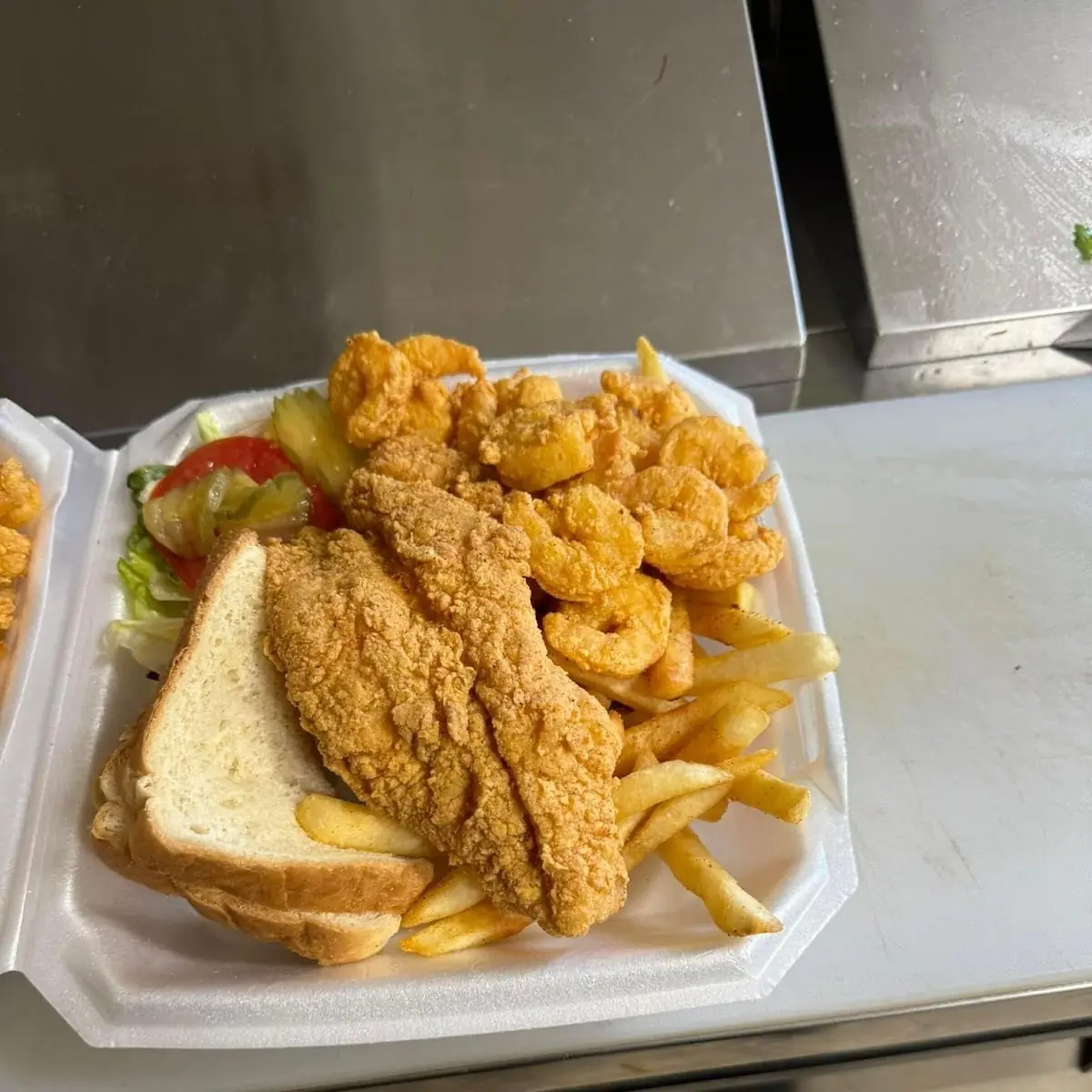 Fried Fish and Shrimp Platter