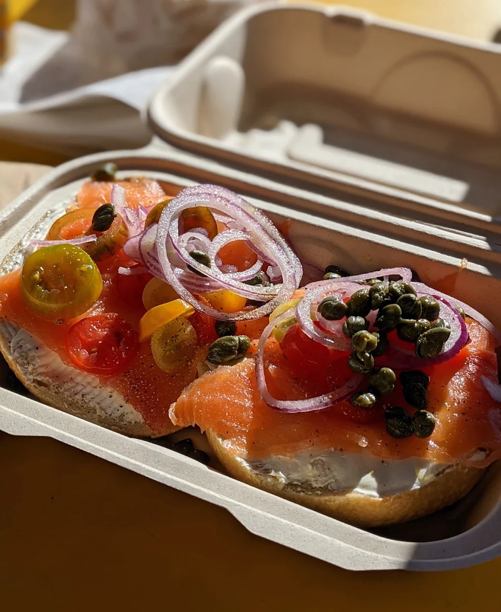 Open-Faced Lox Bagel
