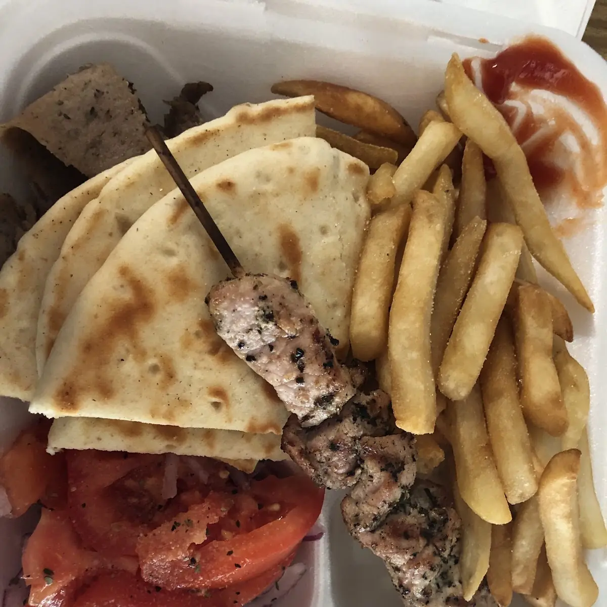 Chicken Souvlaki Plate