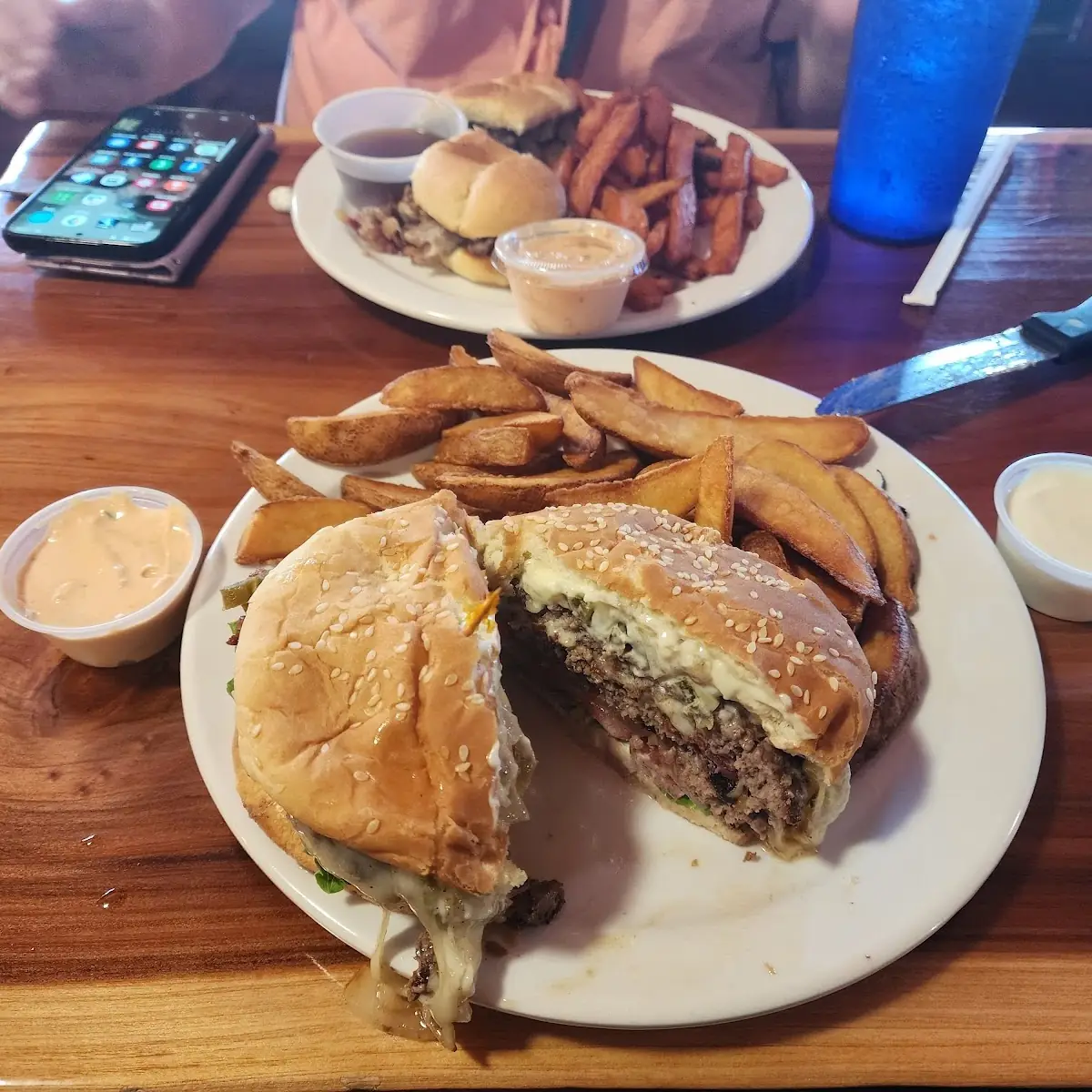 Double Cheese Burger and Fries