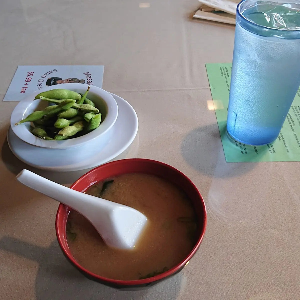 Miso Soup and Edamame