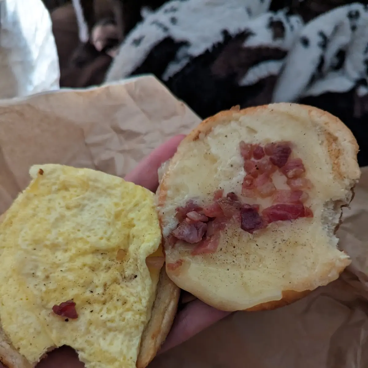 Bacon Scrambled Egg & Cheese on Brioche