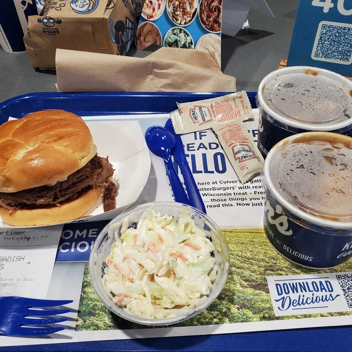 Pot Roast Sandwich & Coleslaw