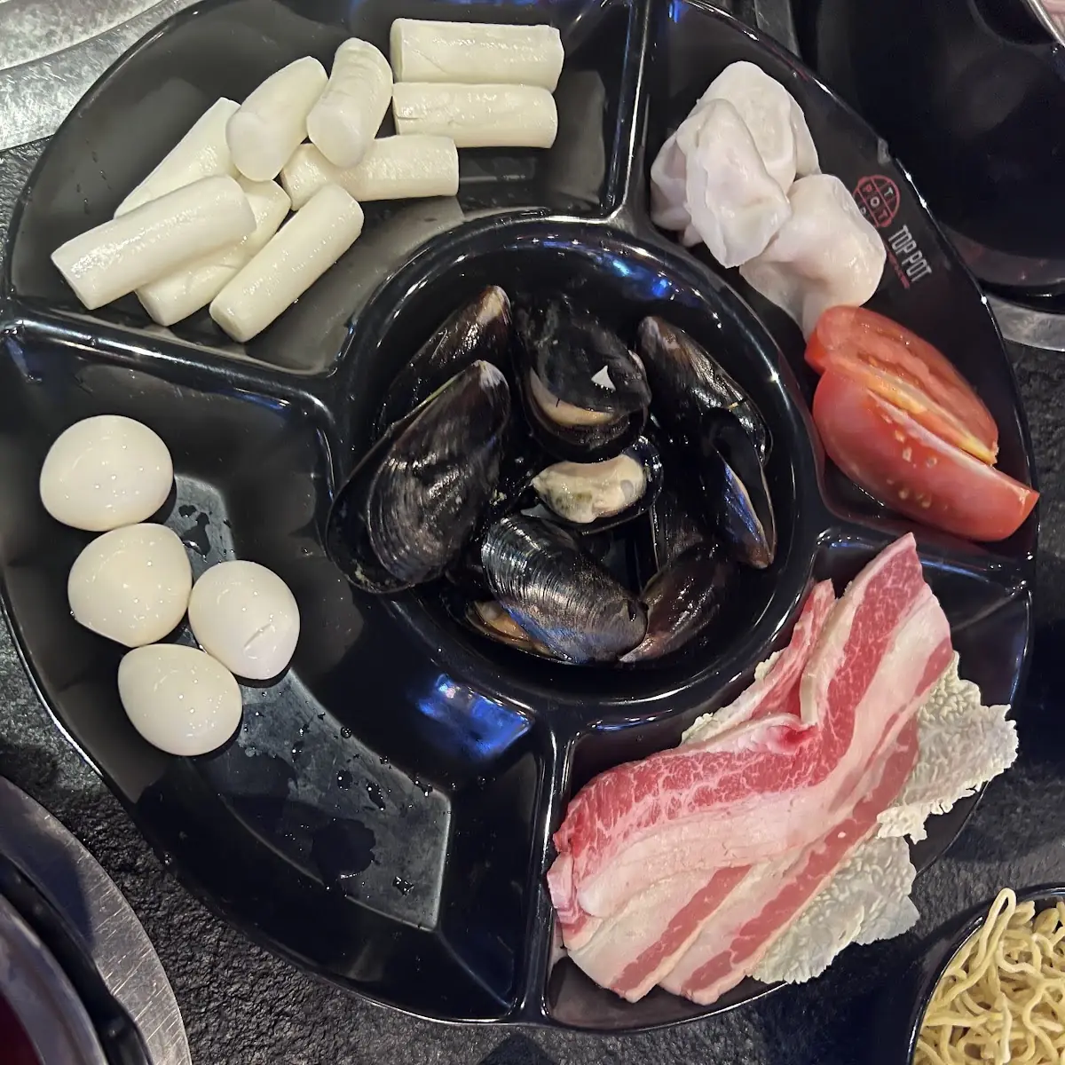 Quail Eggs Black Muscles Beef Tomato Dumpling Rice Cakes