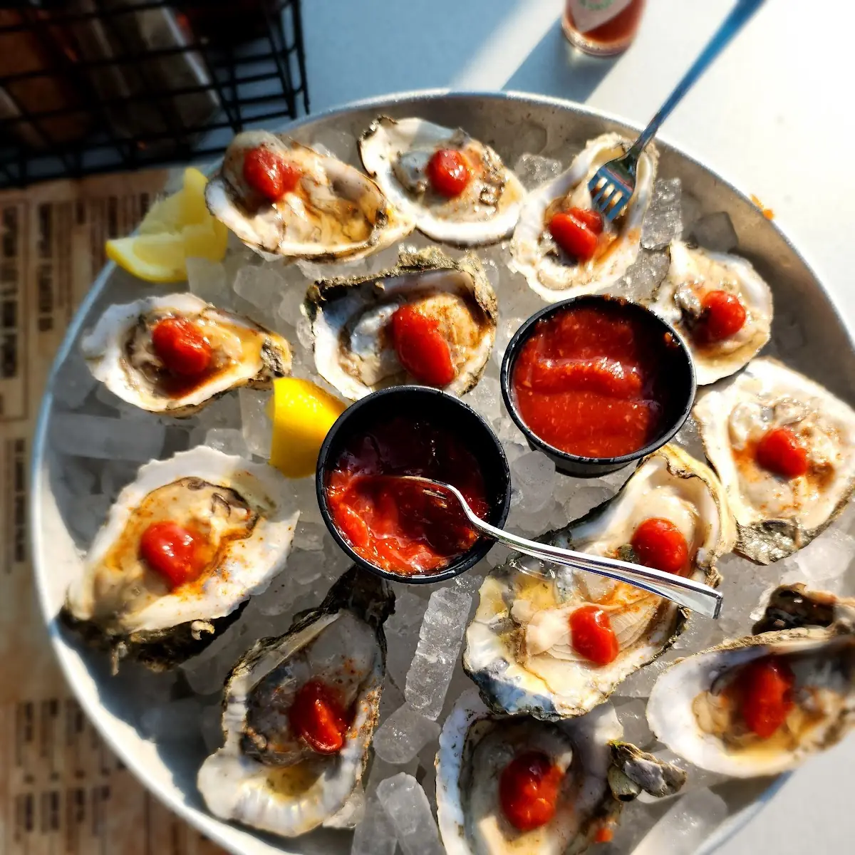 Half Shell Oysters on the Half Shell