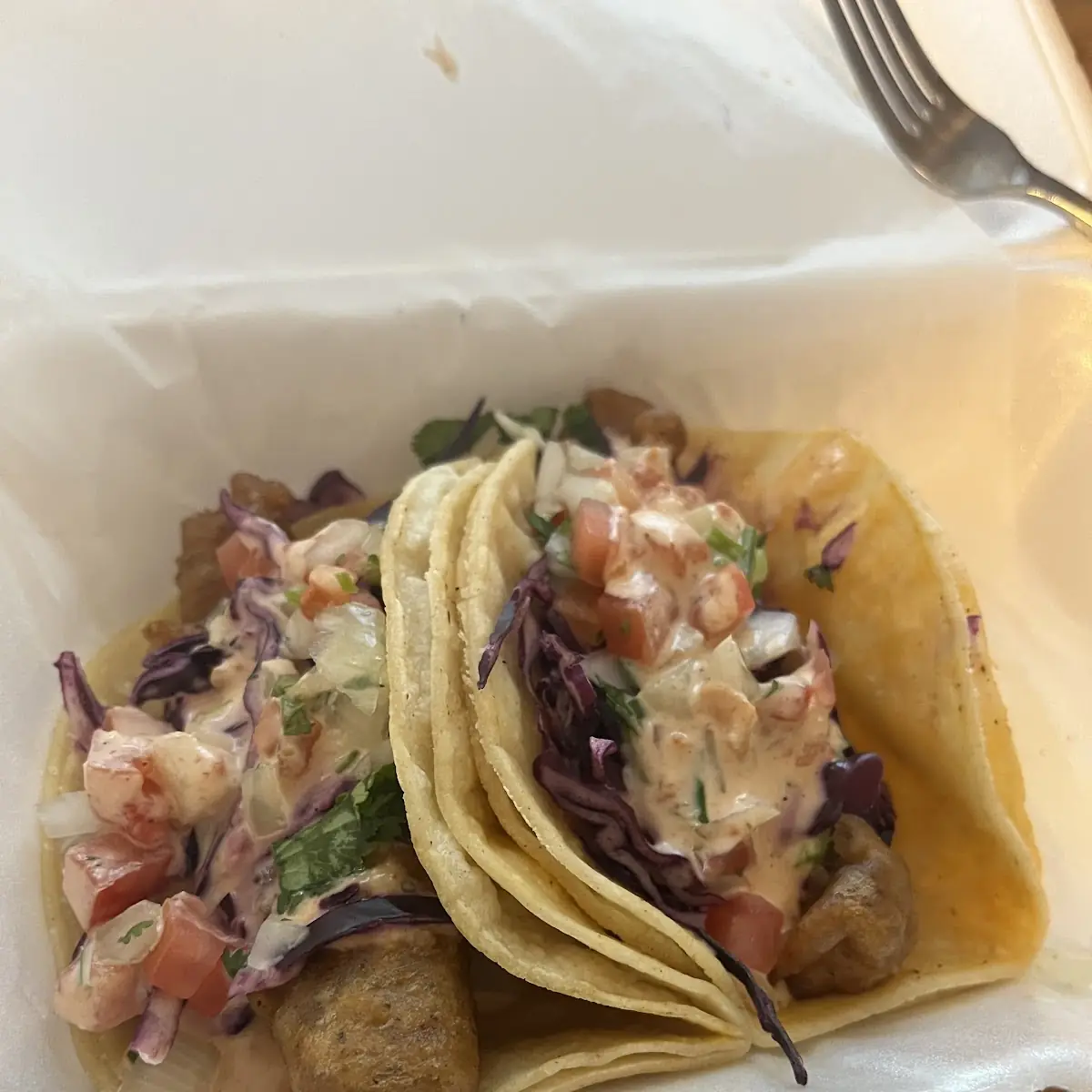 Two Fish Tacos with Cabbage