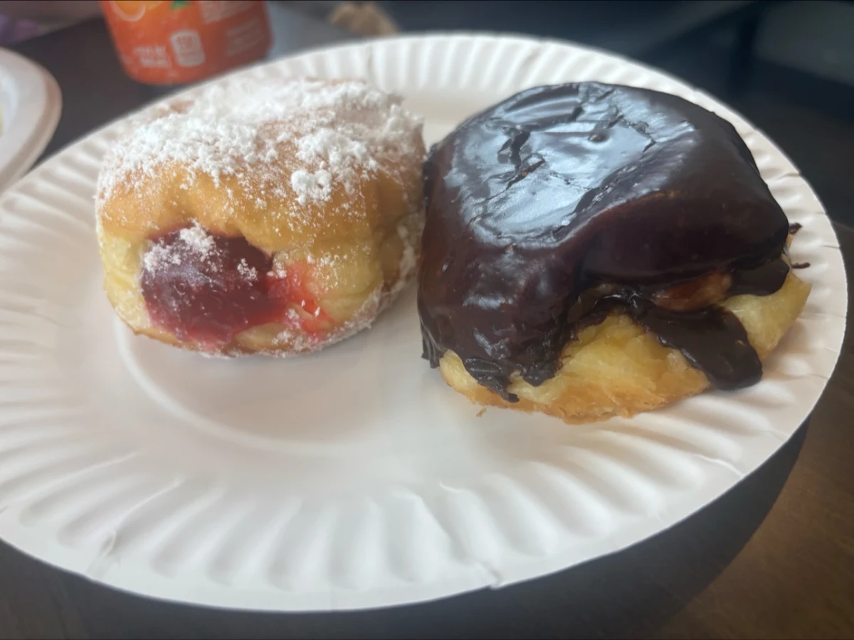 Raspberry and Bavarian Cream Filled