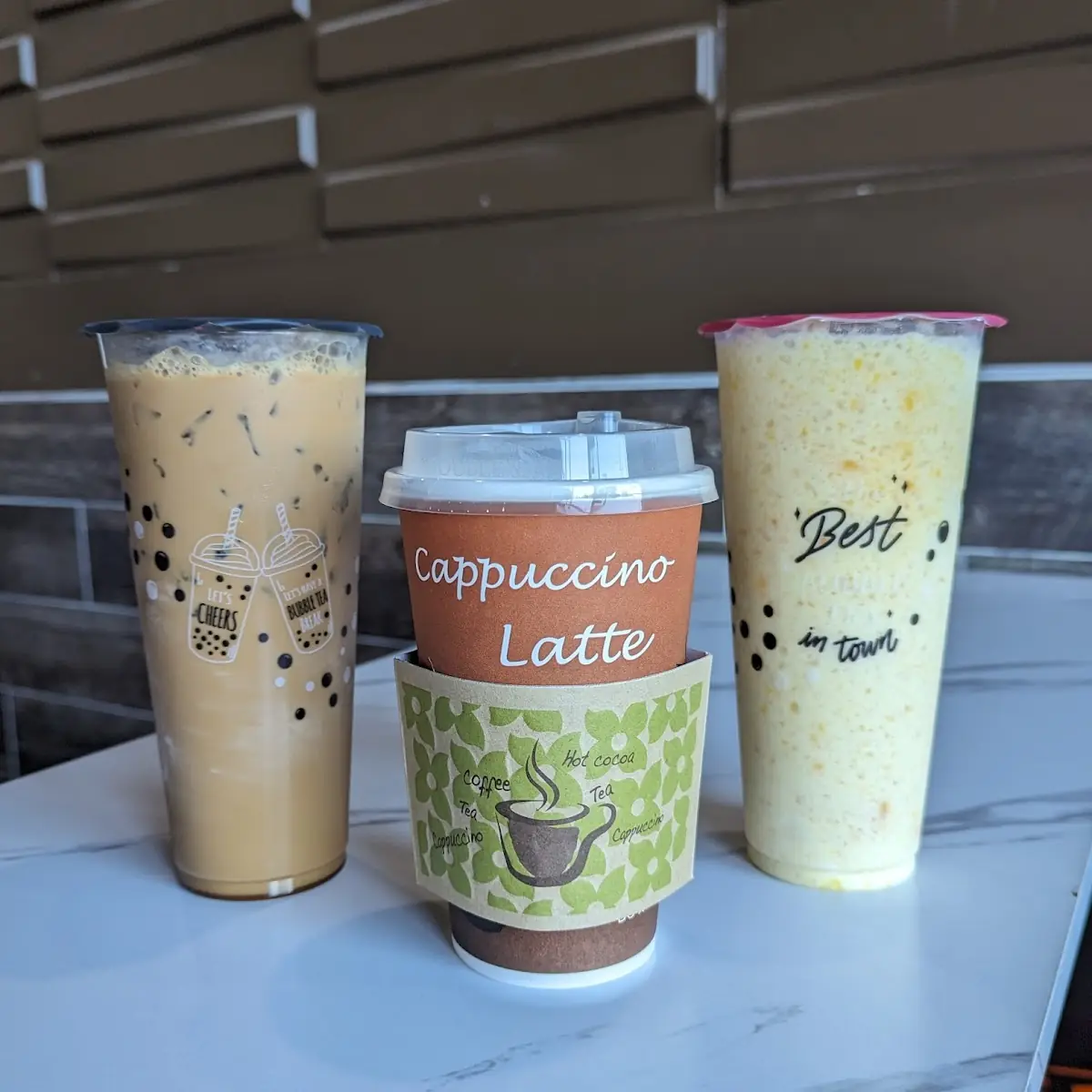 Milk Tea Hot Jasmine Tea Mango Smoothie