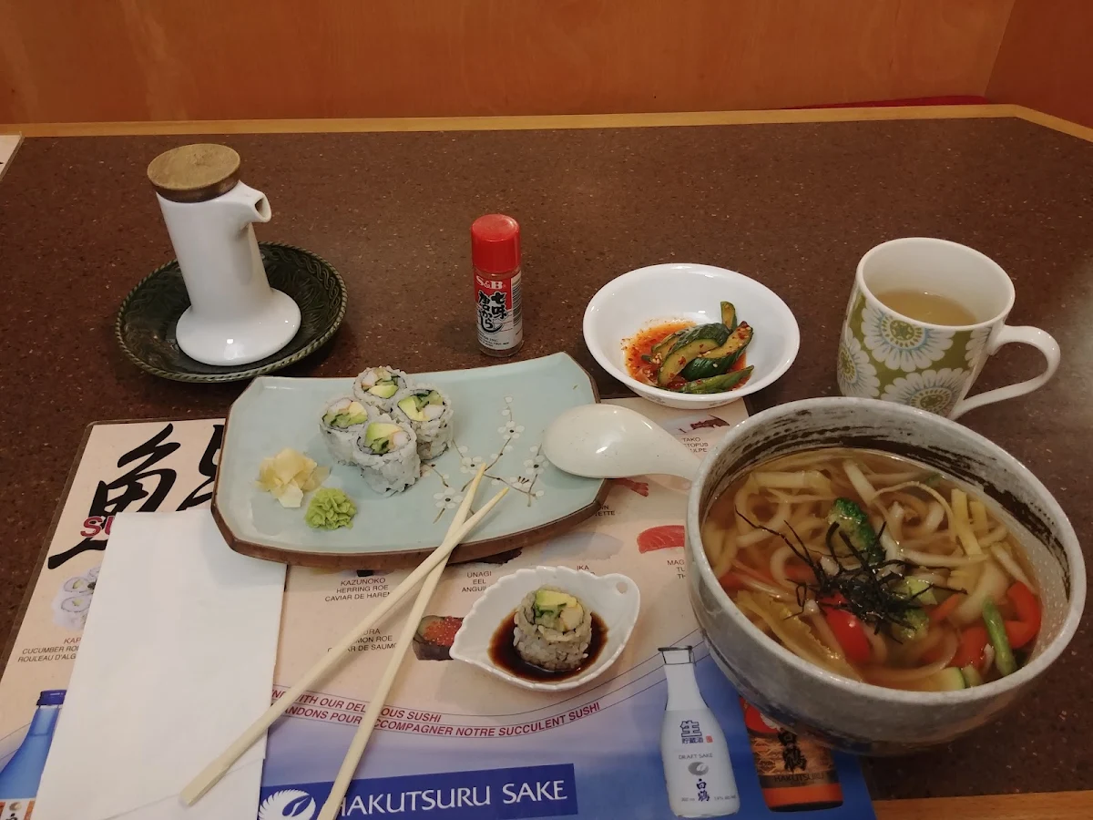 California Udon Includes a Veggie Udon Soup and 6 California Sushi Rolls, Toji Sushi