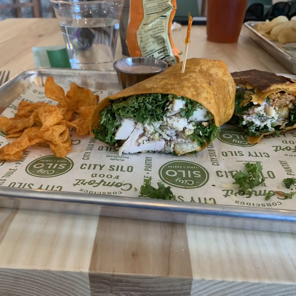 Kale Chicken Caesar Wrap