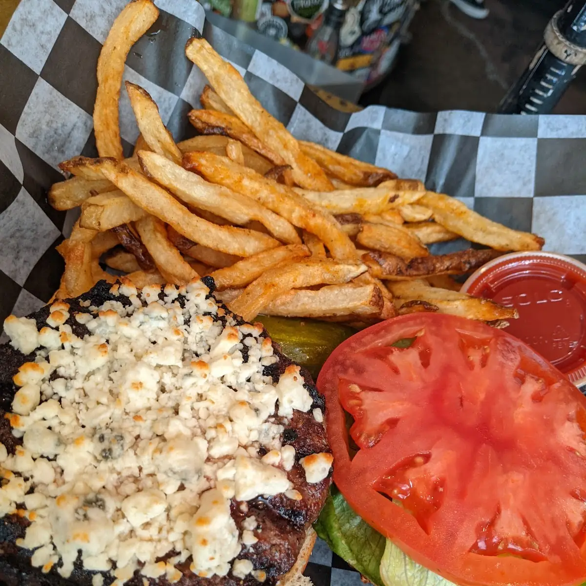 Burger with Blue Cheese