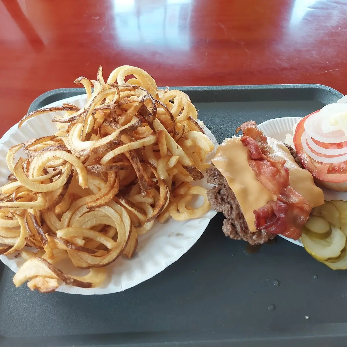 Bacon Cheeseburger and Fries