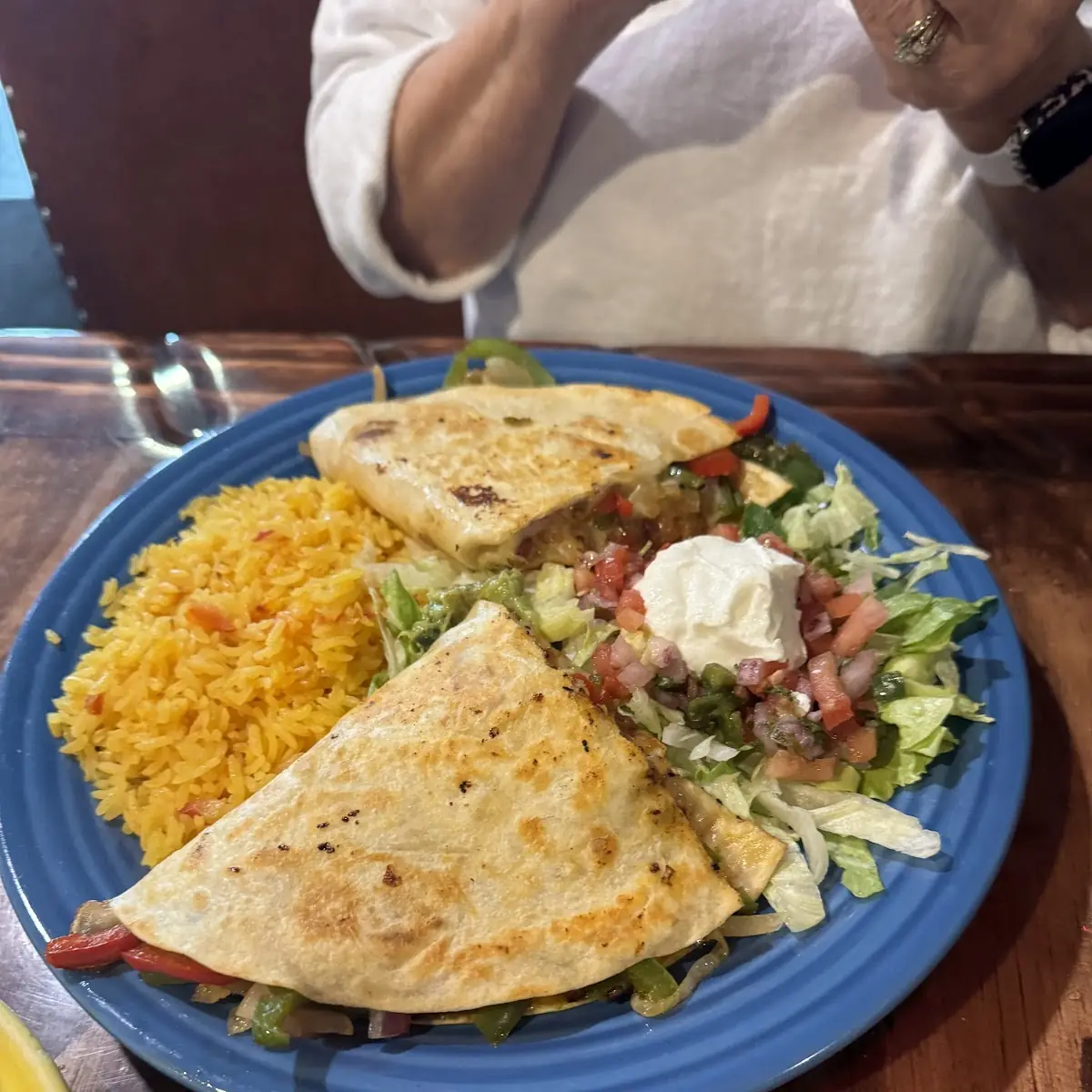 Cheese Quesadilla and Rice