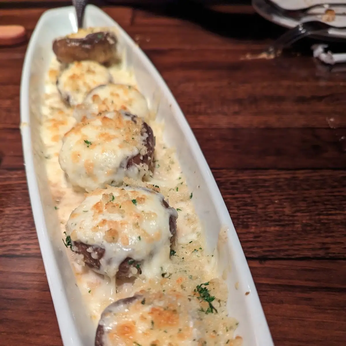 White Cheddar Stuffed Mushrooms
