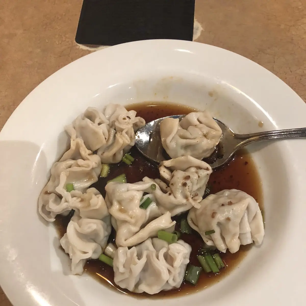 Chicken Dumplings in Sichuan Sauce
