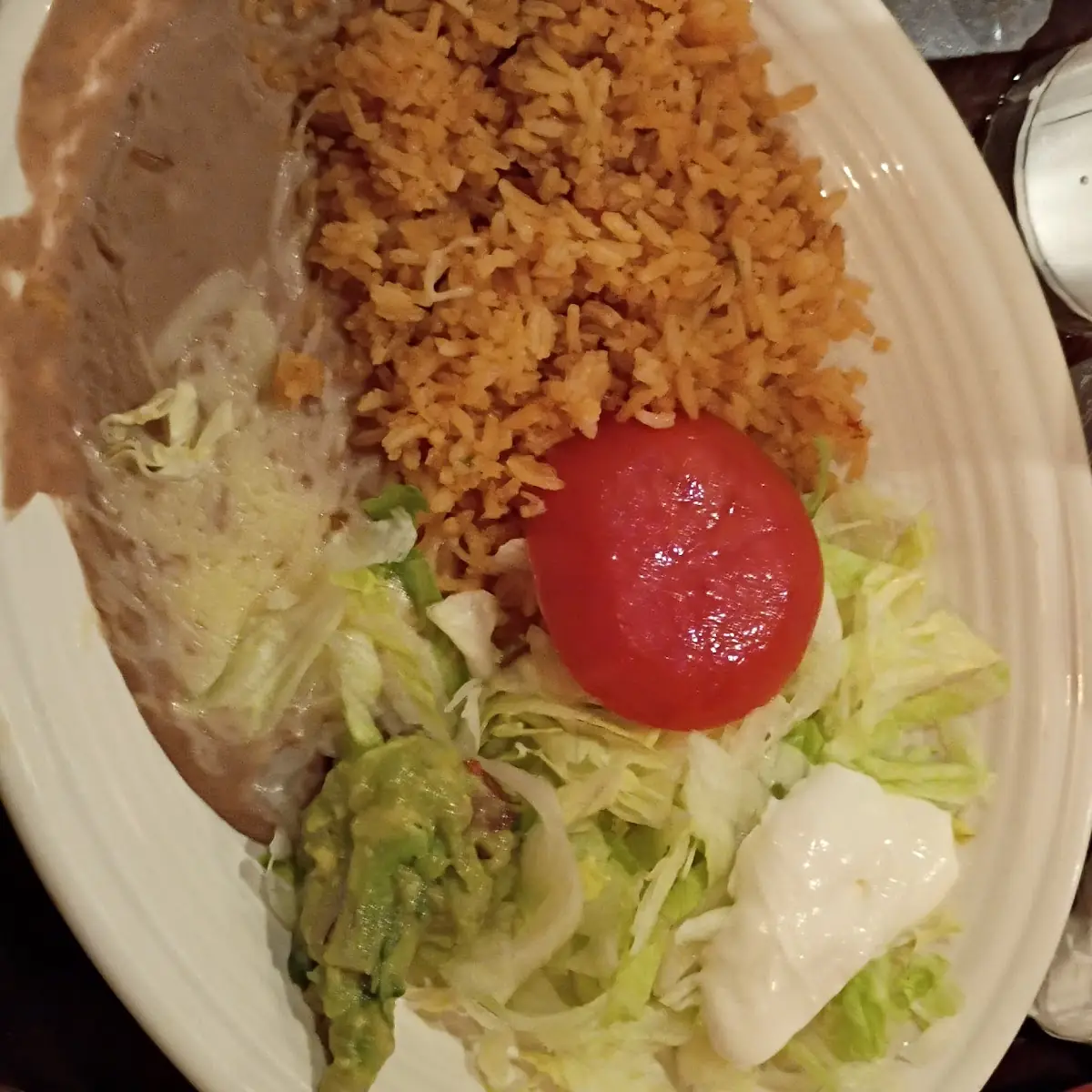 Chile Bola Crispy Taco Rice & Beans
