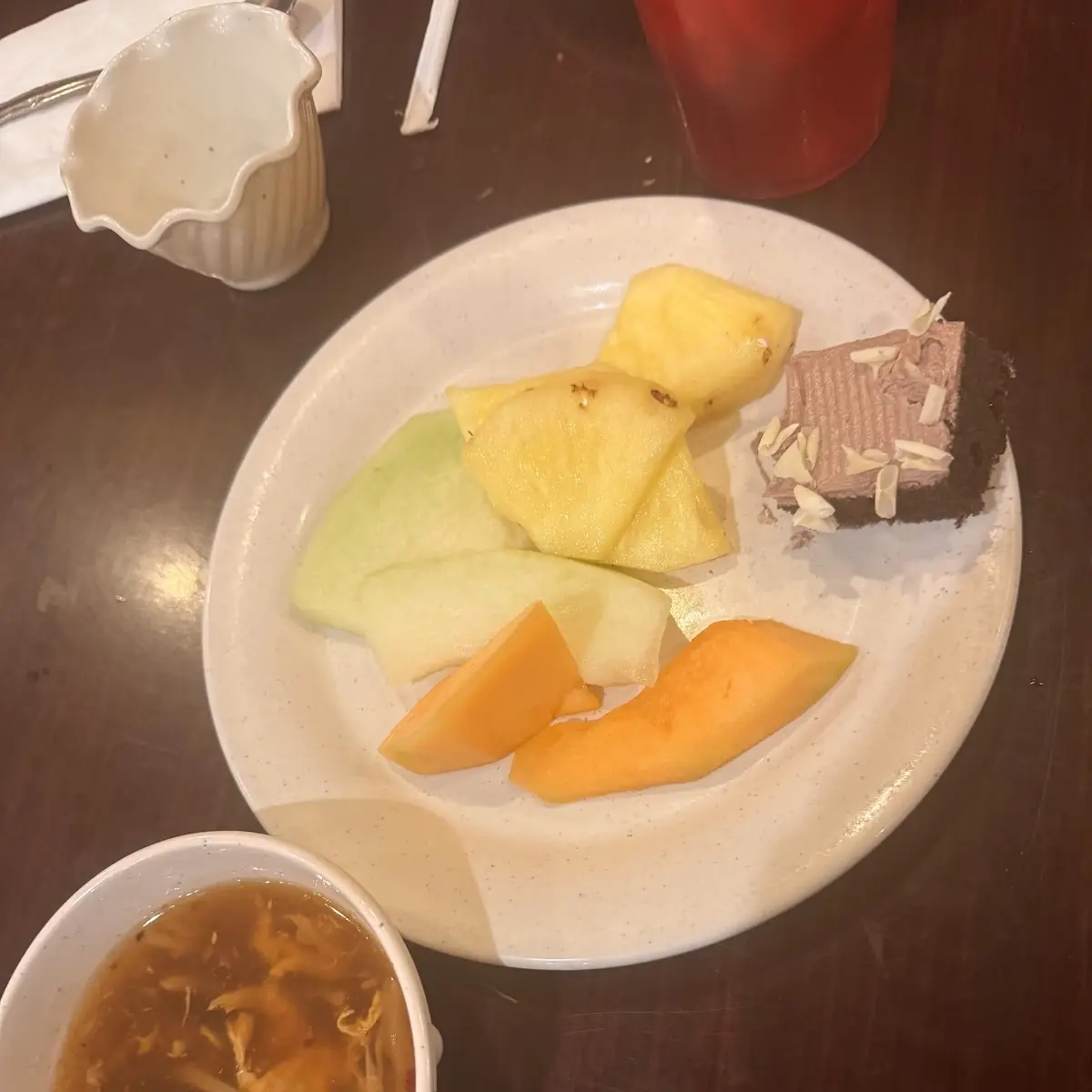 Fruit and Hot and Sour Soup