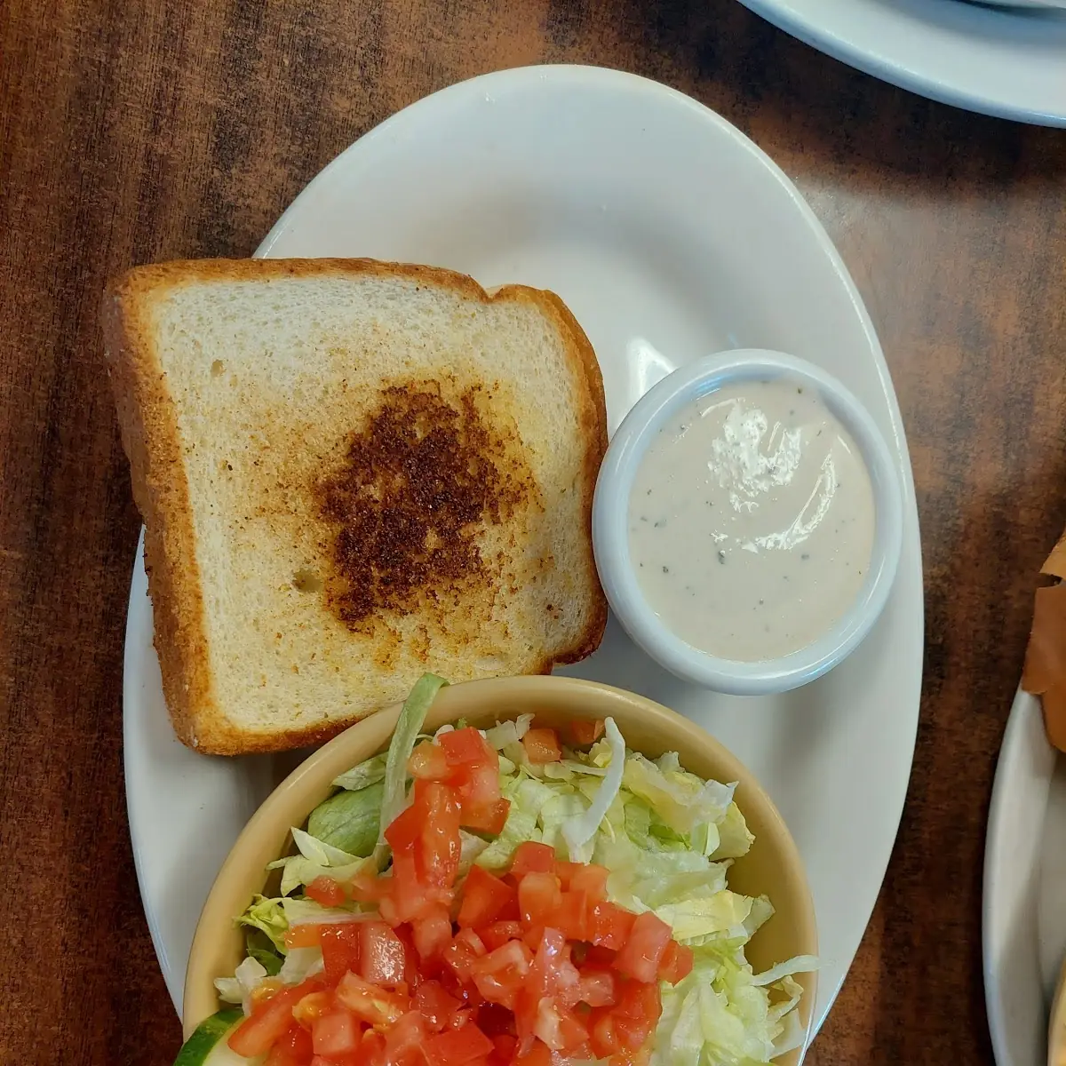 Salad and Garlic Toast