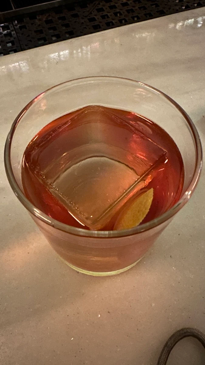 Old Fashioned the Ice Is Very Clear