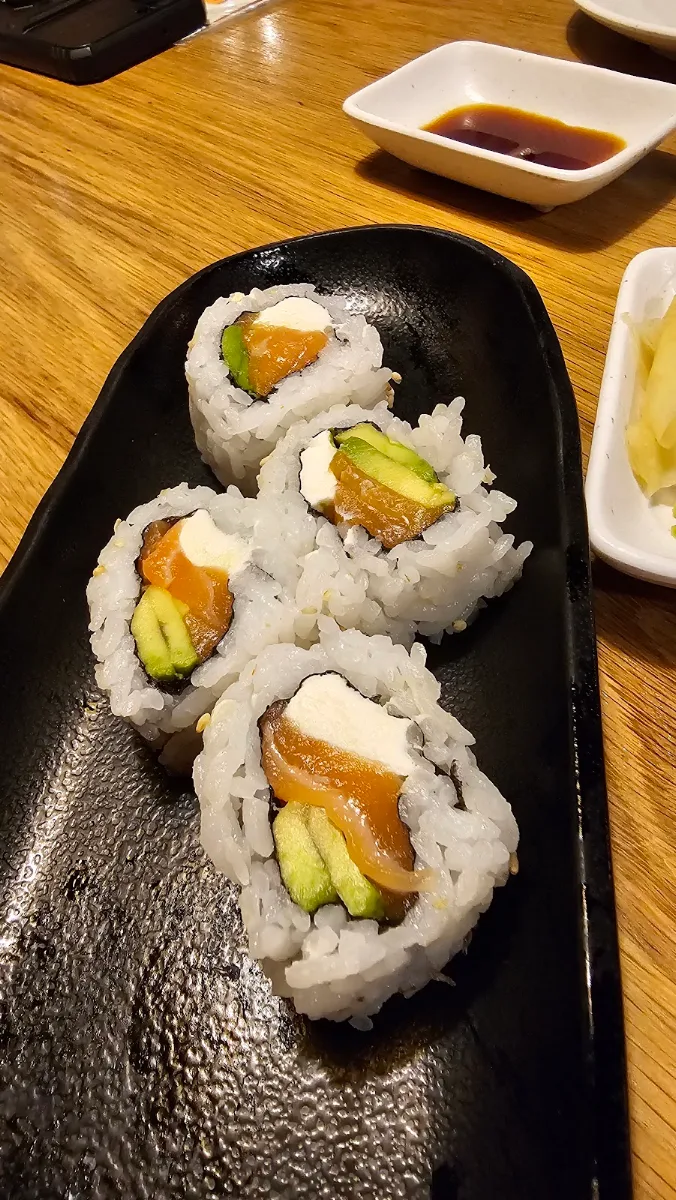 Salmon Avocado Cream Cheese Roll