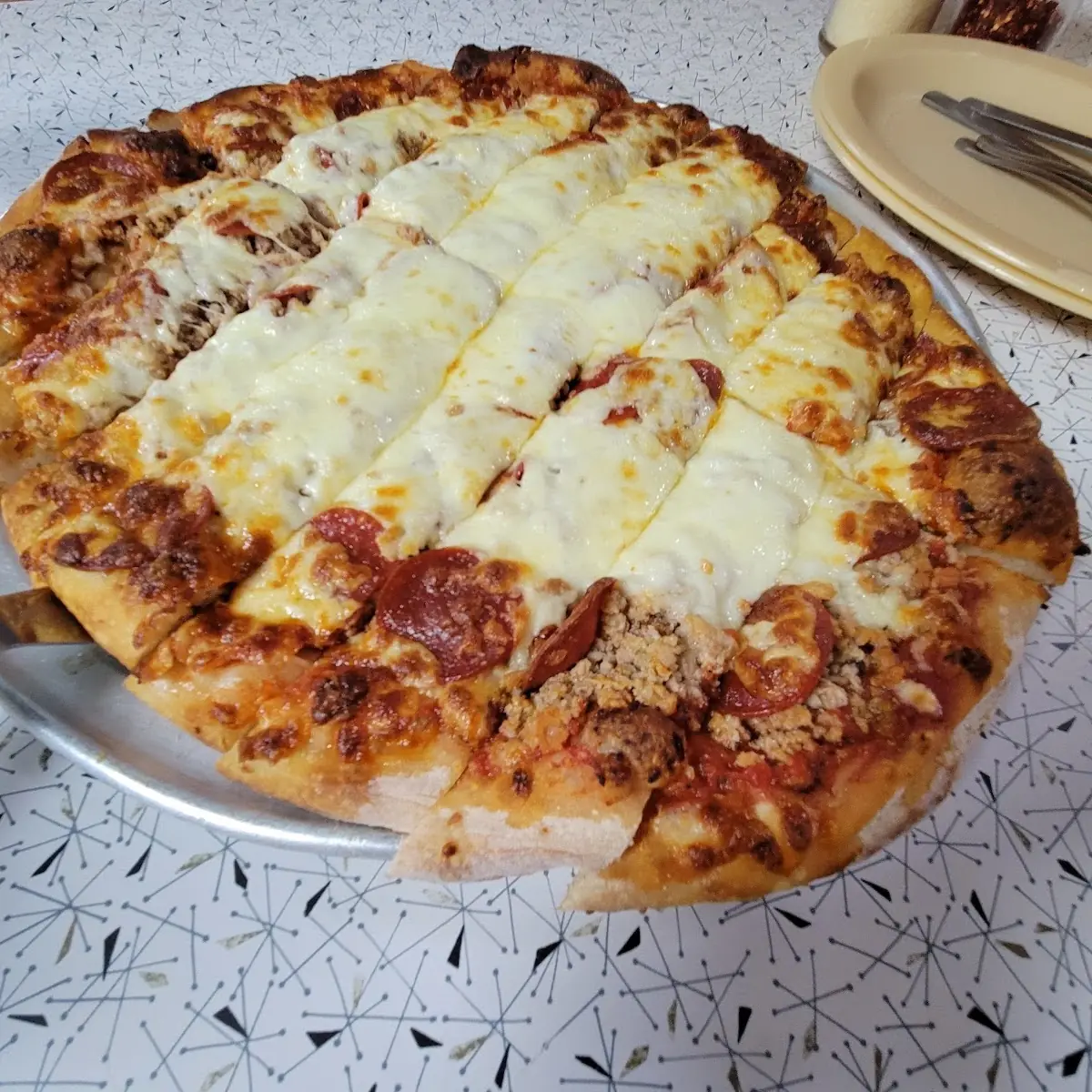 Large Sausage and Pepperoni Pizza