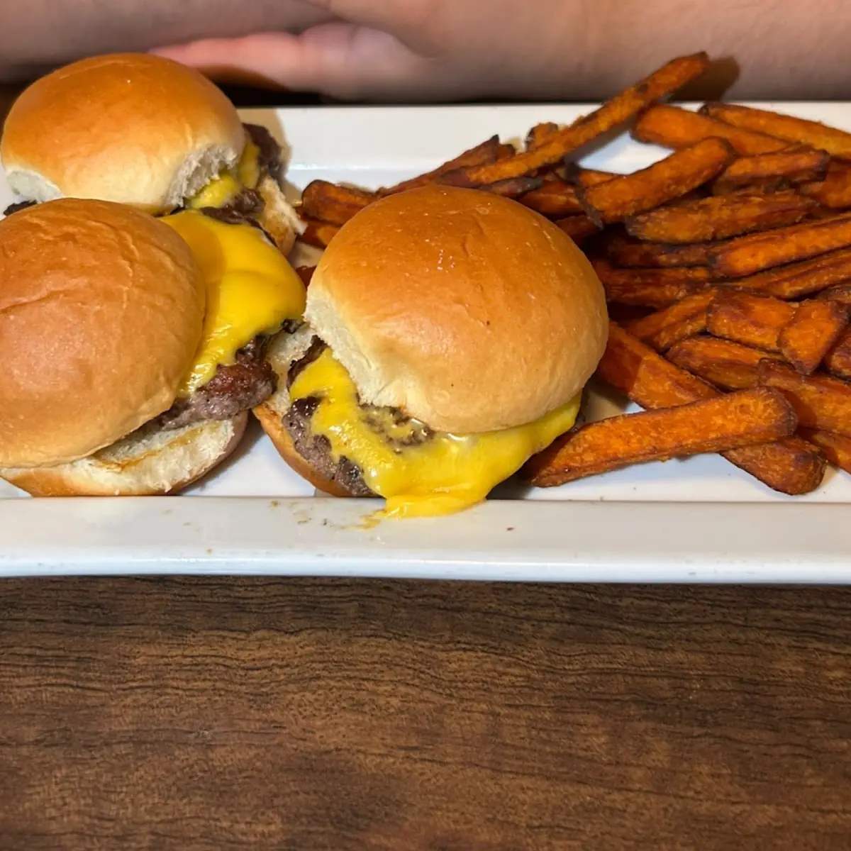 Sliders with Sweet Potato Fries
