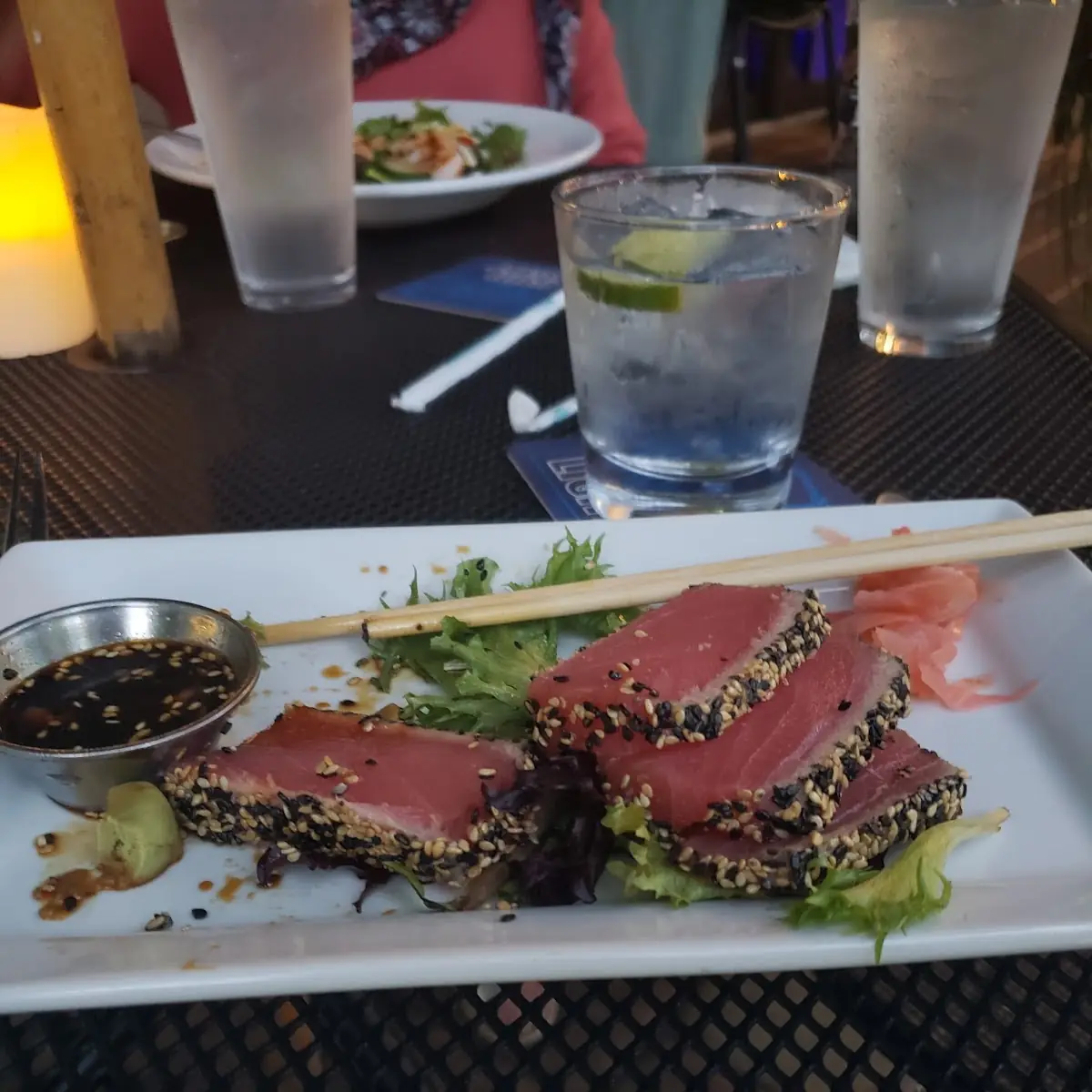 Seared Ahi Tuna with Ginger and Wasabi